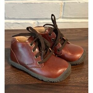 Stride Rite Toddlers SRT Leather Ankle Boots Brown Elliot Shoe Toddler Size 5.5W